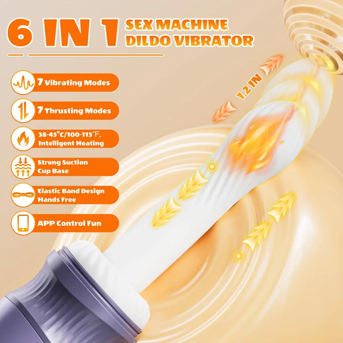 App-Controlled Heating Thrusting Sex Machine