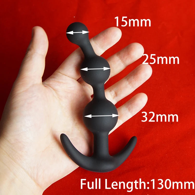 Silicone Anal Beads — 4 Smooth Balls 4 Colours