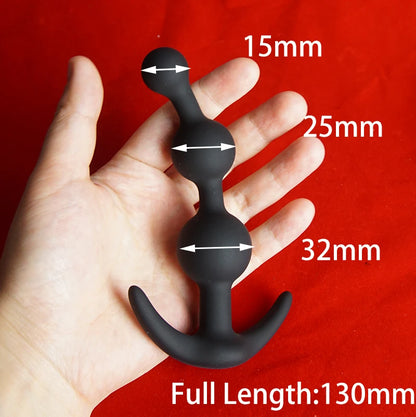 Silicone Anal Beads — 4 Smooth Balls 4 Colours