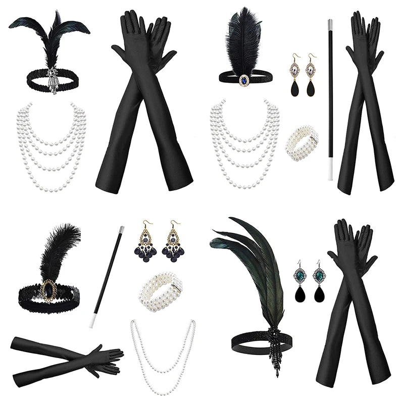 1920s Flapper Cosplay Accessory Set