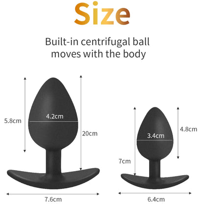 Rolling Bead Anal Plug Wearable Silicone Butt Plug Stimulation Anus Masturbator G-Spot Massage Dildo BDSM Sex Toys for Man Women