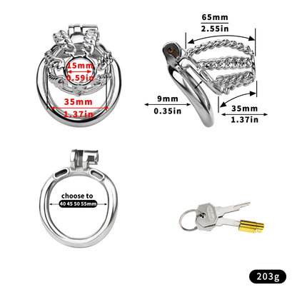 Binding Metal Chastity Cage