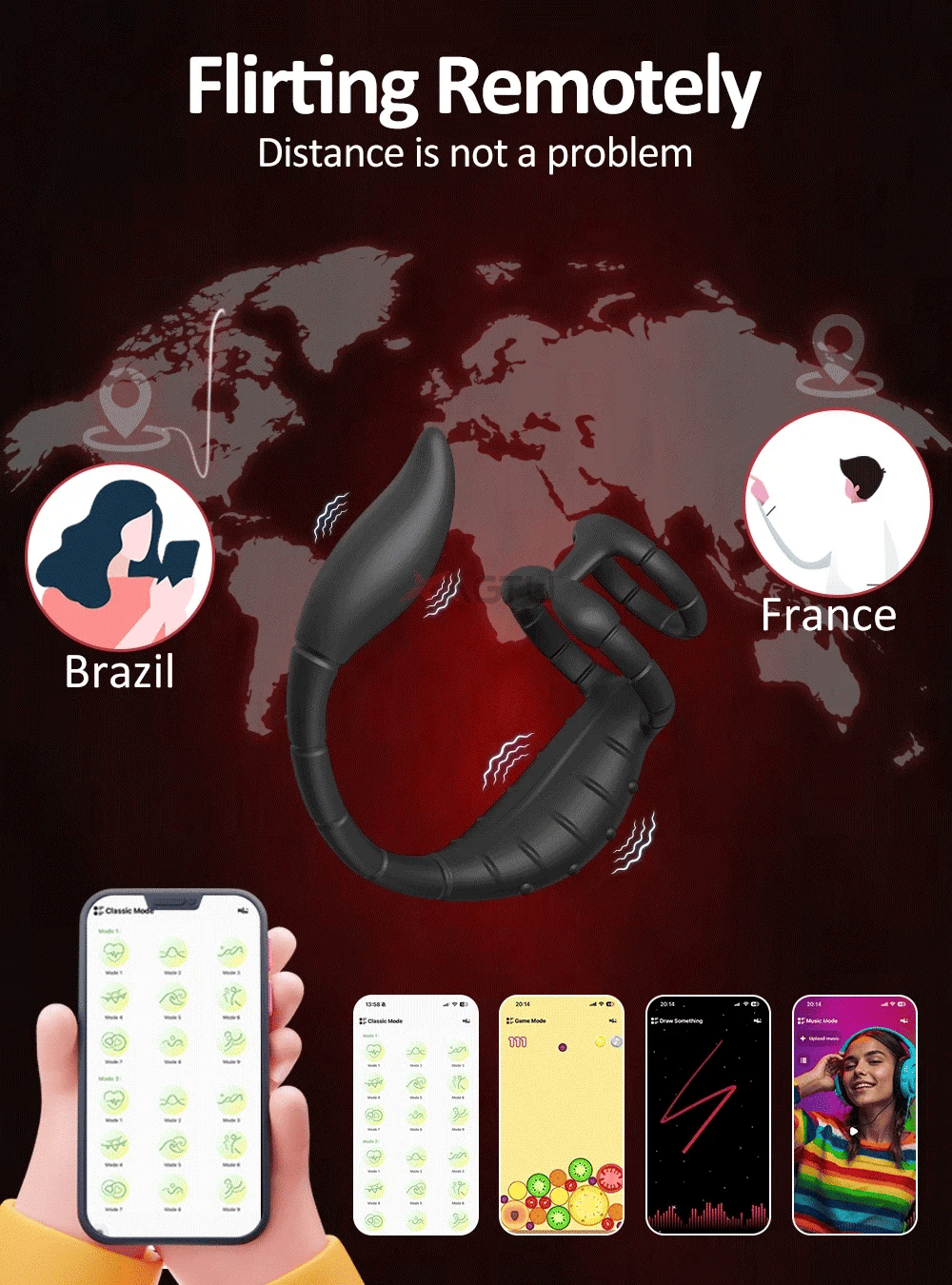 App Control Plug with Vibrating Ring