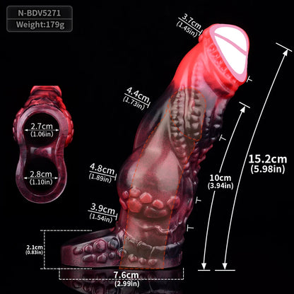 Vibrating Silicone Sleeve Extender – Multi-Mode