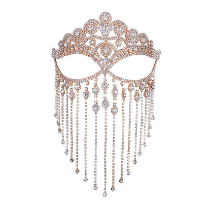 Crystal Tassel Masquerade Headwear Chain