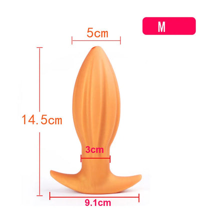 Huge Silicone Anal Plug — Progressive 5 Sizes S to XL
