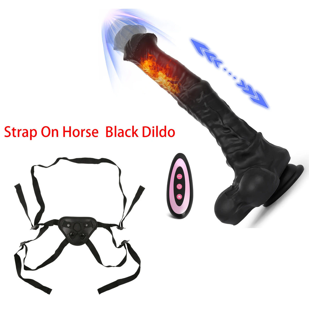 Thrusting Horse Dildo — Remote Control Liquid Silicone