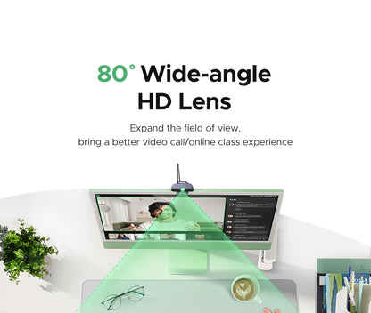 Full HD Webcam with Clear Audio Mic
