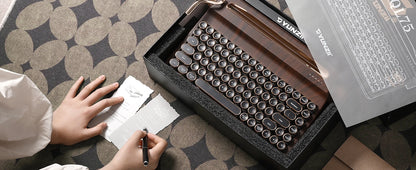 Creme Beige Premium Keyboard Golden