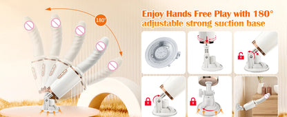 Rotating Heating Thrusting Dildo Vibrator