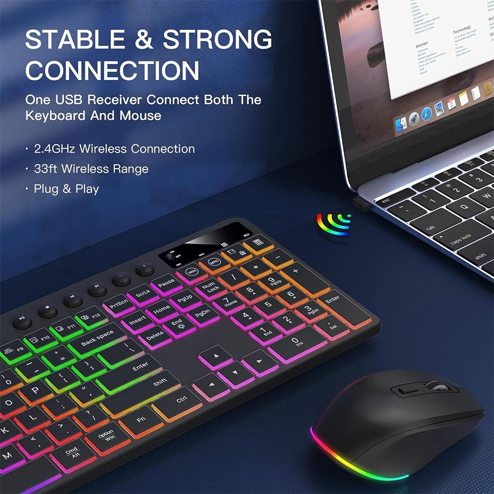 Silent Wireless Keyboard And Mouse
