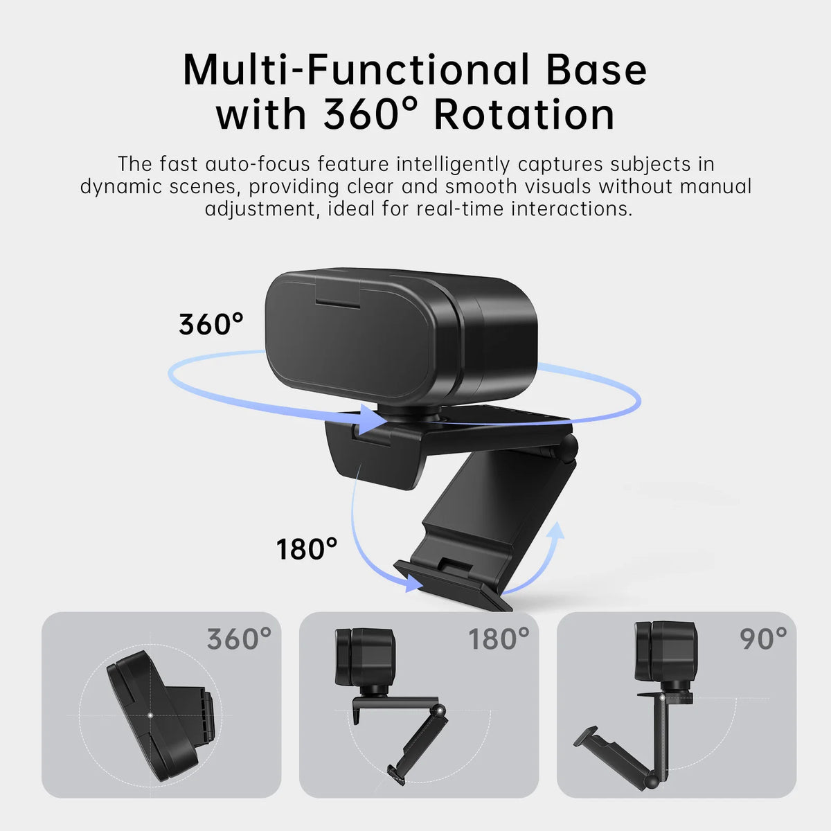 LED Lights Autofocus 4k Webcam