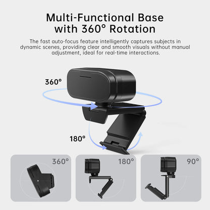LED Lights Autofocus 4k Webcam