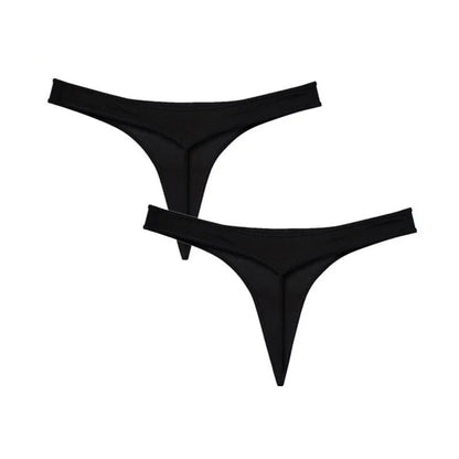 2 Pcs T-back Cotton Thong Underwear for Women Sports Ladies Seamless Panties Low Rise Solid Sexy Tanga