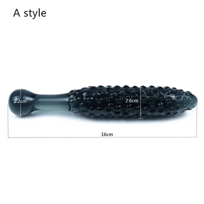 Black Crystal Glass Dildo for Men & Women