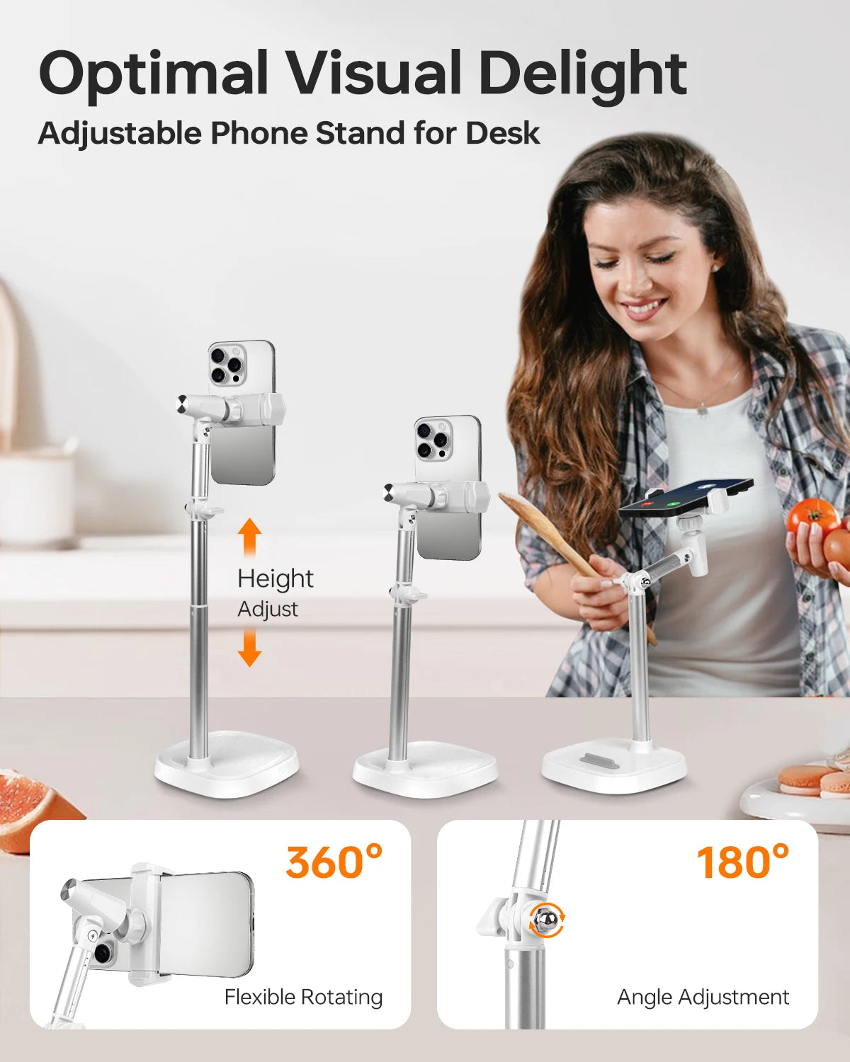 360° Heavy-Duty Desk Phone Stand