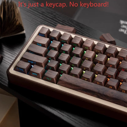 Stylish Wood Grain Mechanical Keycaps