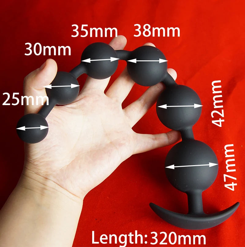 Silicone Anal Beads — 4 Smooth Balls 4 Colours