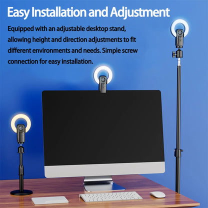 AI Autofocus 4K Webcam With Light