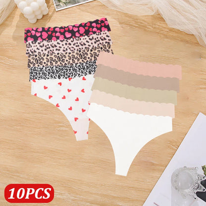Solid Color Seamless Low Waist Soft Panties