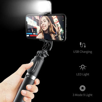 LED Anti-Shake Vlogging Tripod