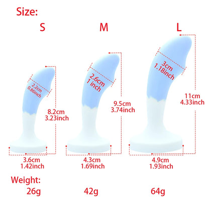 Crystal Jewel Silicone Anal Plug — 5 Elegant Colours