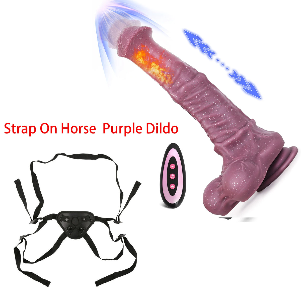 Thrusting Horse Dildo — Remote Control Liquid Silicone