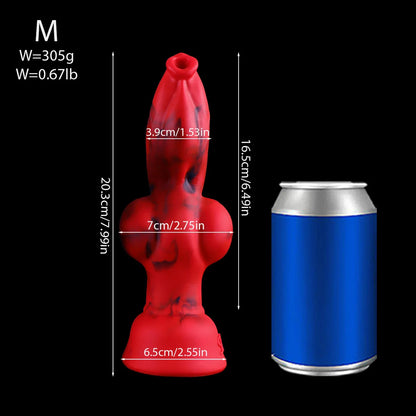 Wolf Dog Knot Fantasy Dildo — Liquid Silicone 4 Sizes