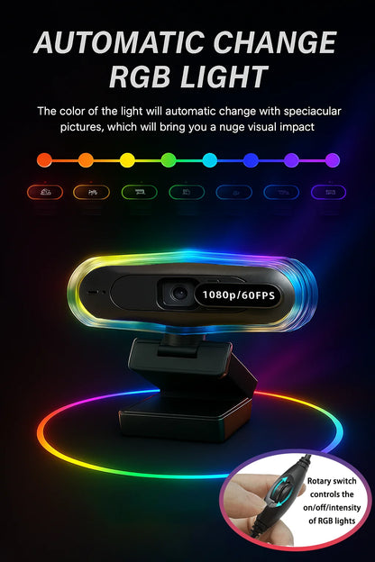 4k LED Light Autofocus Webcam