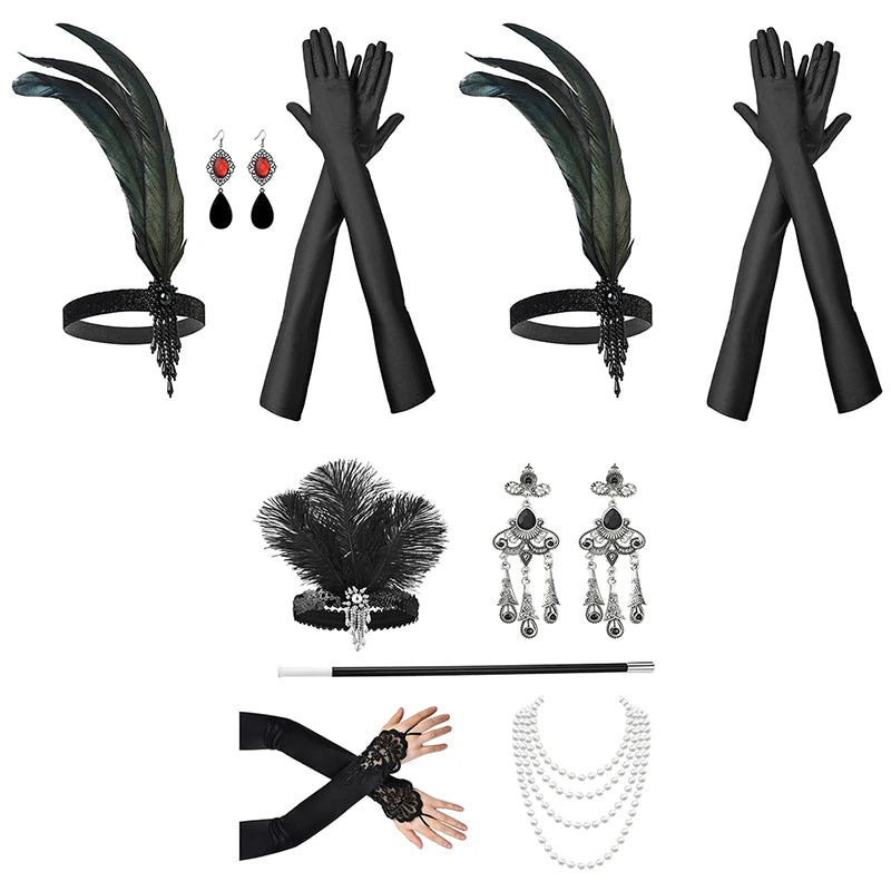1920s Flapper Cosplay Accessory Set