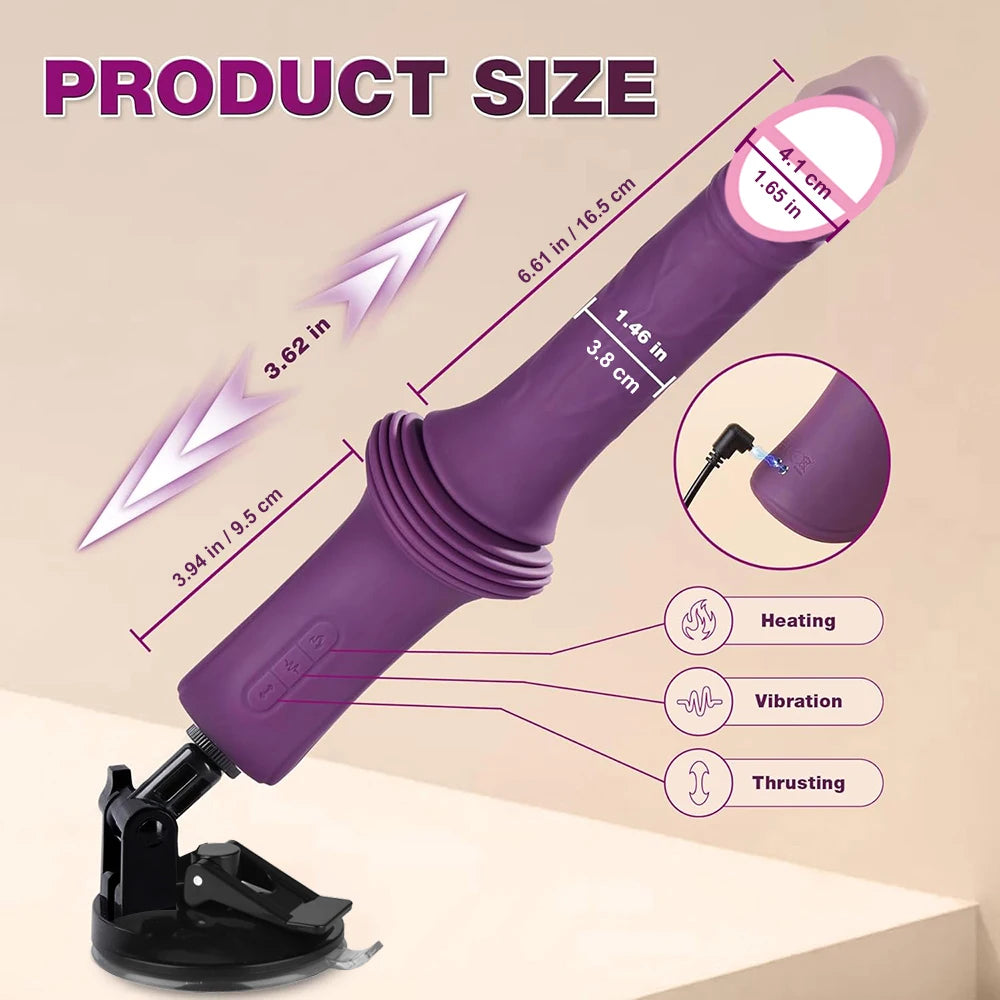 Realistic Telescopic Dildo 10 Vibration Modes