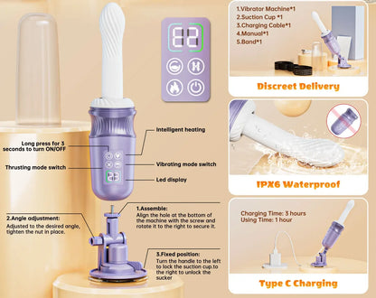 App-Controlled Heating Thrusting Sex Machine
