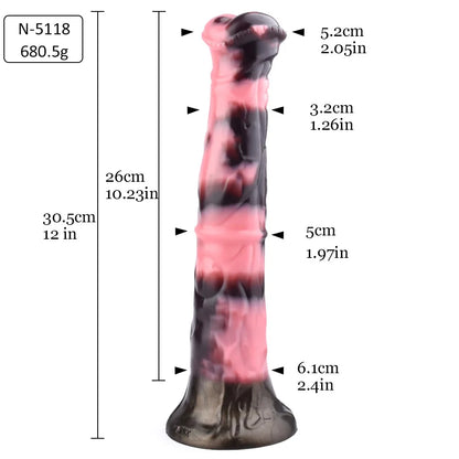 Fantasy Horse Knot Silicone Dildo — Premium Liquid Silicone