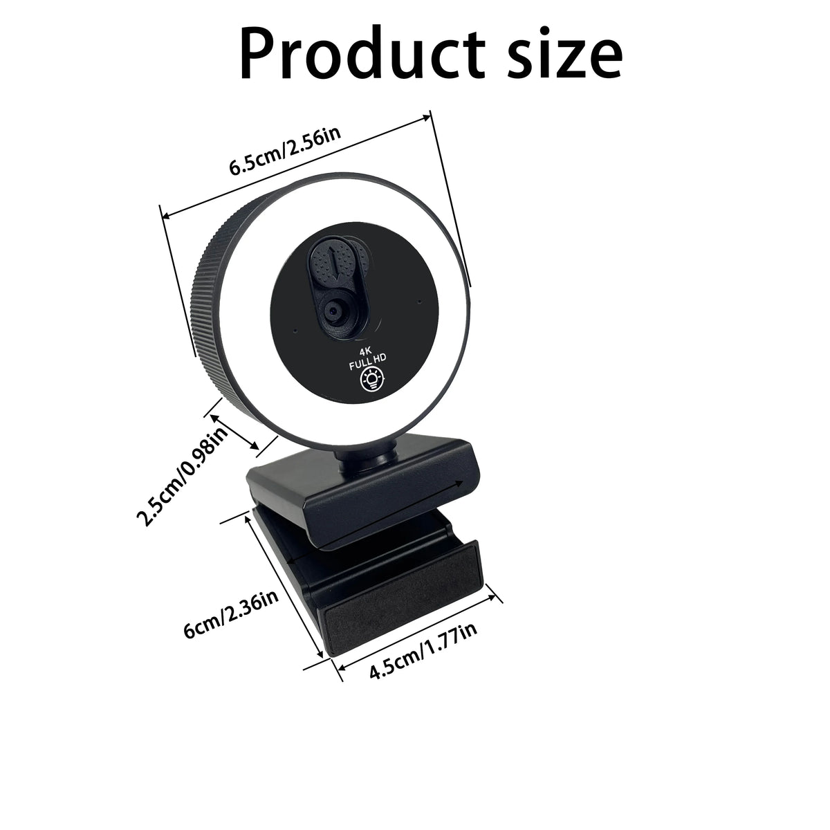 4K Streaming Ring Light Webcam