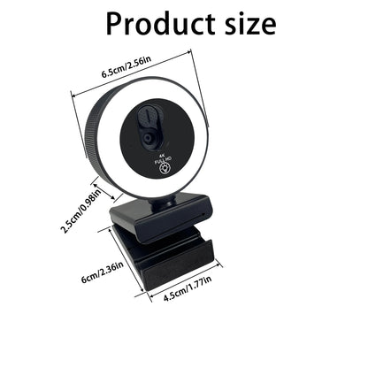 4K Streaming Ring Light Webcam