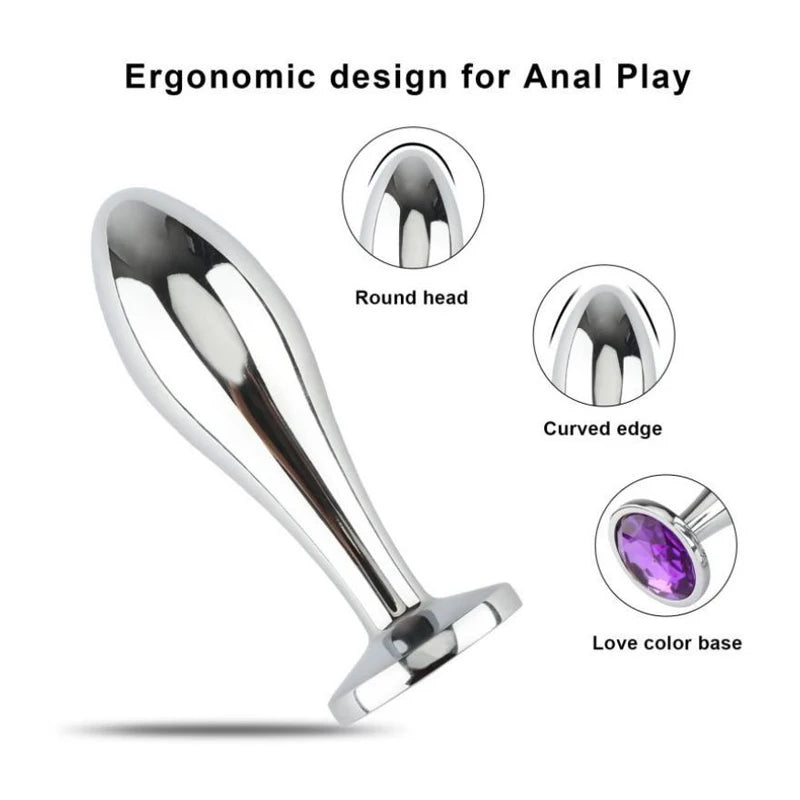 Steel Anal Butt Plug for Woman Female Ana Gay Annal Extreme Deep Buttplug Sport Men Sex Kit Toys Tooys Shop Adult Products Goods