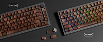 Wooden PBT Keycaps