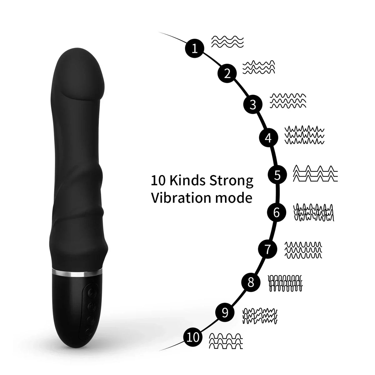10-Mode Dual Stimulation Silicone Vibrator