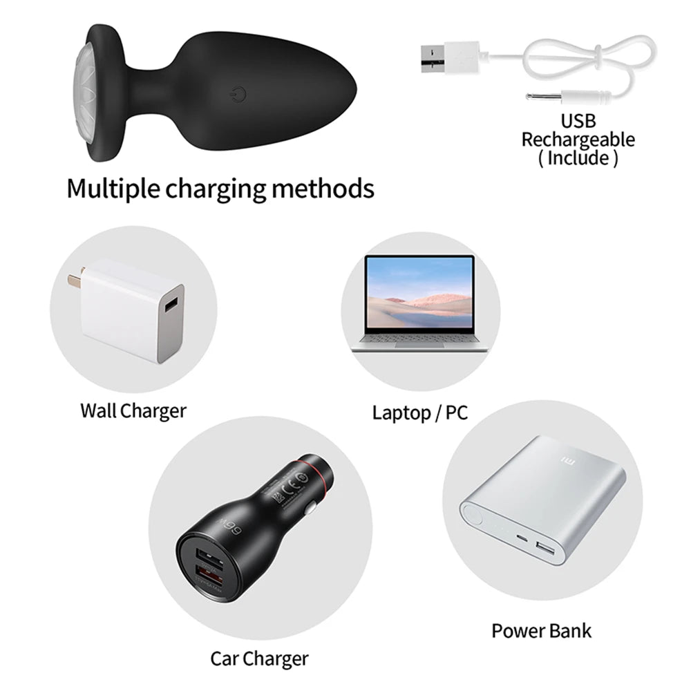 Remote-Control Silicone Plug Massager