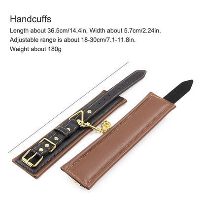 3-Piece Leather Collar, Wrist & Ankle Cuff Set