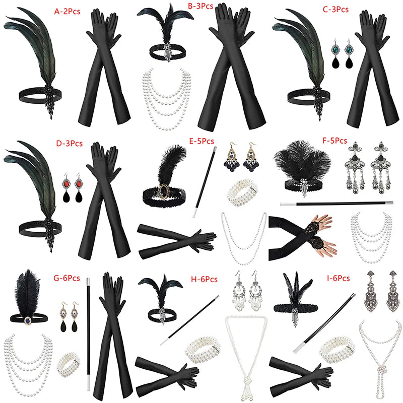 1920s Flapper Cosplay Accessory Set