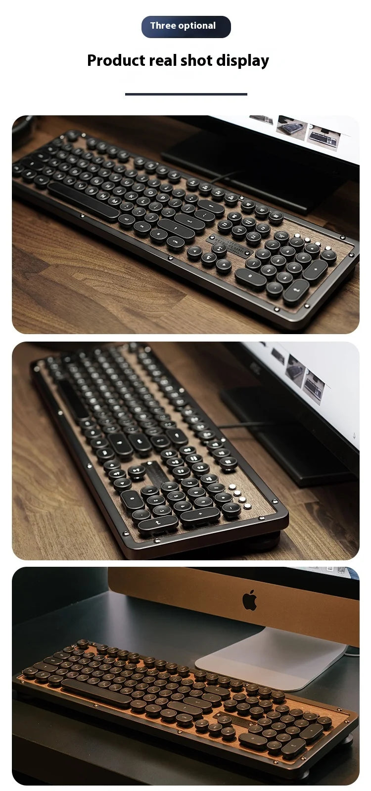Premium handcrafted wood keyboard