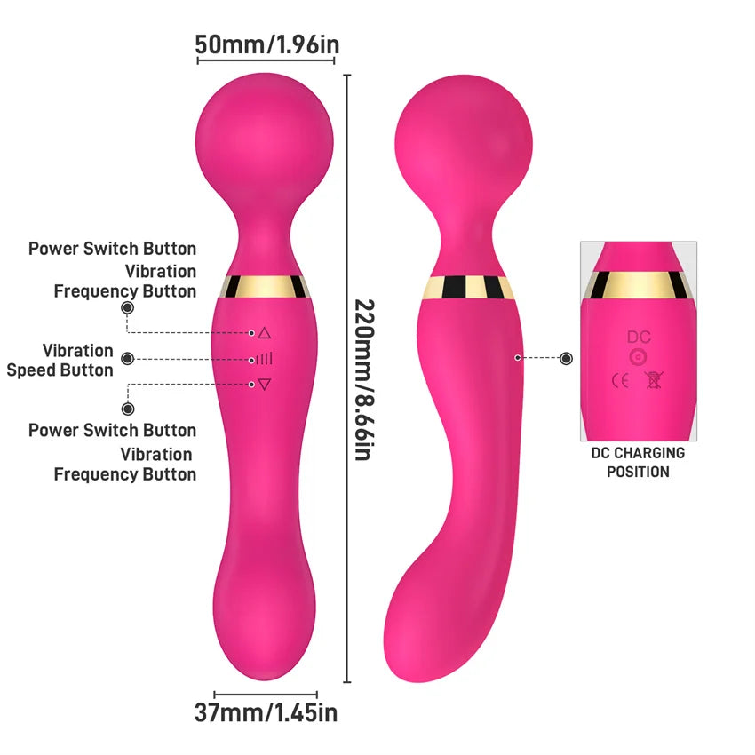 10-Frequency Magic Wand Vibrators