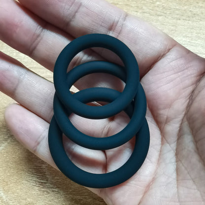 Cock Rings 3PCS Flash In The Night Lock Durable Silicone Penis Ring Sex Toys for Men Male Delay Ejaculation Scrotum Lock Ring
