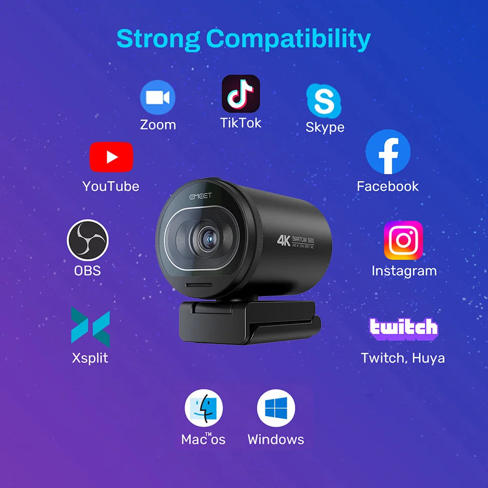 4K Ultra HD Streaming Webcam