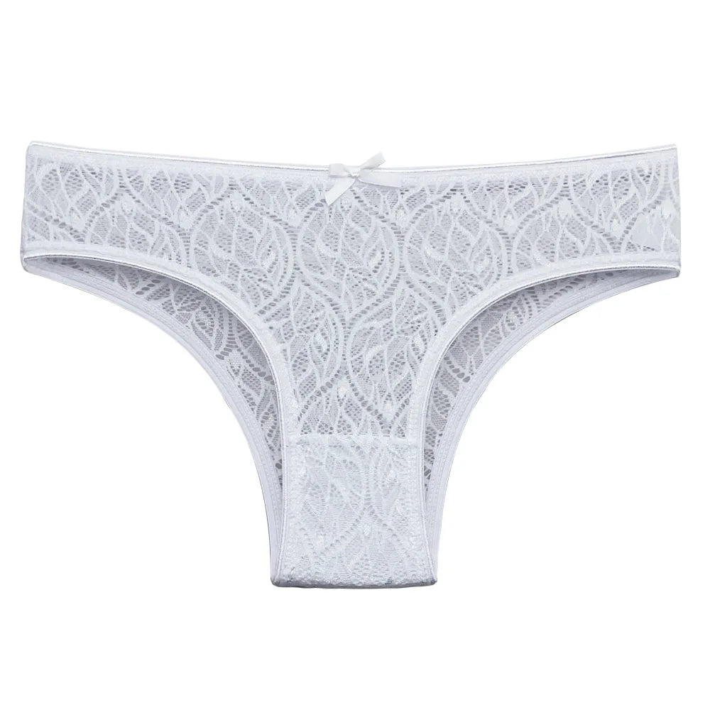 5 Pcs/Set Female Bikini Underwear Lace Briefs Women Transparent Panties Ladies Lingerie