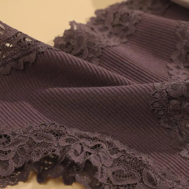 10PCS/Set Women Lace Cotton Panties Sexy Low-Waist Brazilian Panties Solid Color Female Soft Underwear Ladies Intimates Lingerie