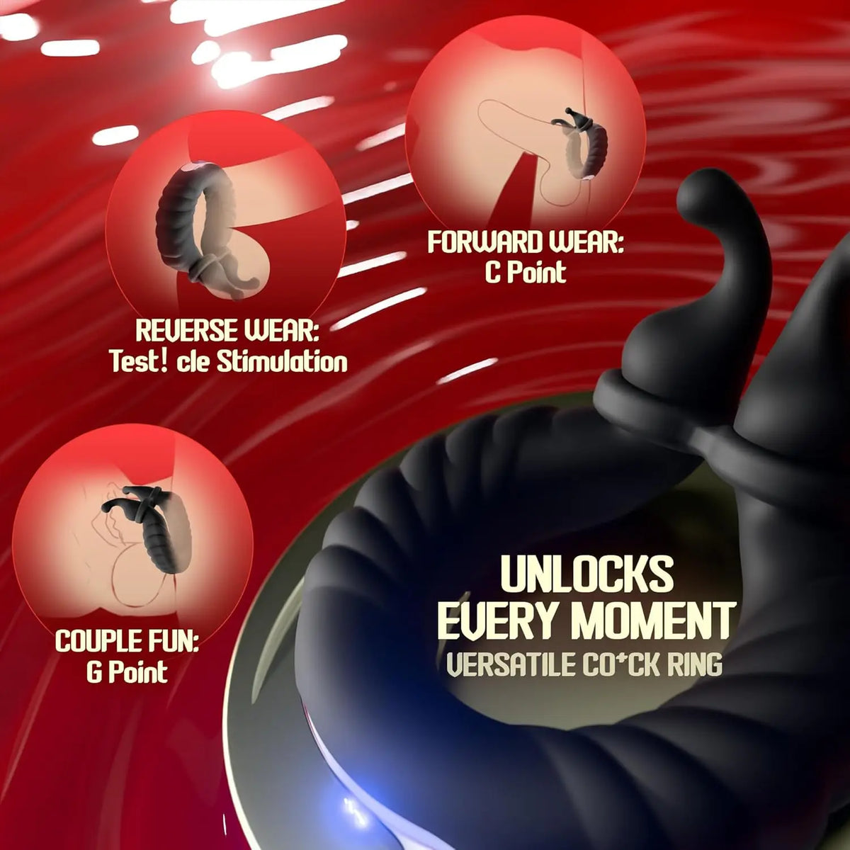 Bluetooth App Penis Ring Vibrator — Remote Couples Play
