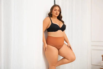 4Pcs/Set Women's Seamless Panties Sexy Solid Color Lace Floral Legging Plus Size High Waist Shapewear Female Soft Cozy Lingerie