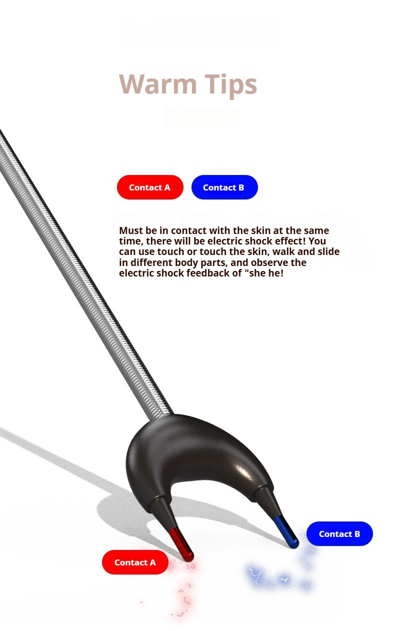 Electric Shock Stick, Use with nipple clamps, Adjustable Pulse Stimulator, Sex Game, Microcurrent BDSM Training, Adult Sex Toys